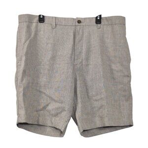 Caribbean Shorts Men's Size 42 Linen Cotton Blend Tan (58)